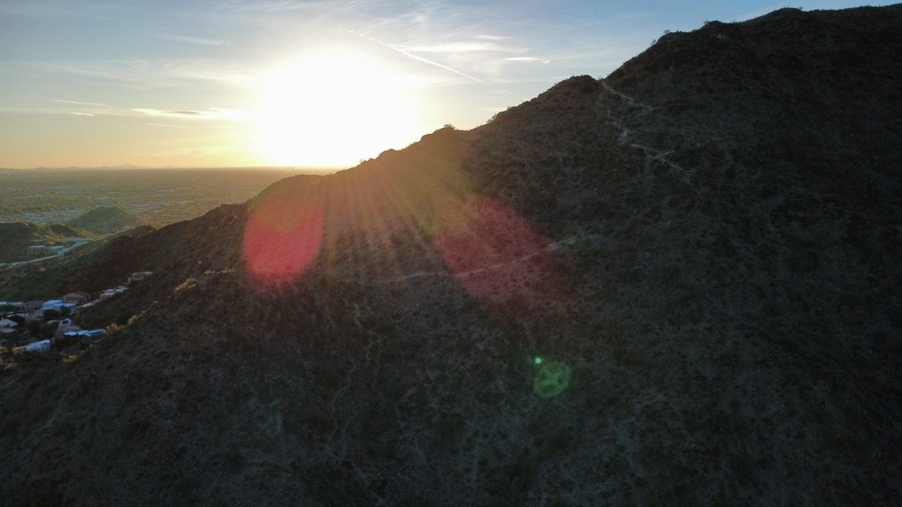 Sun Setting Over Mountain Ridge, Phoenix